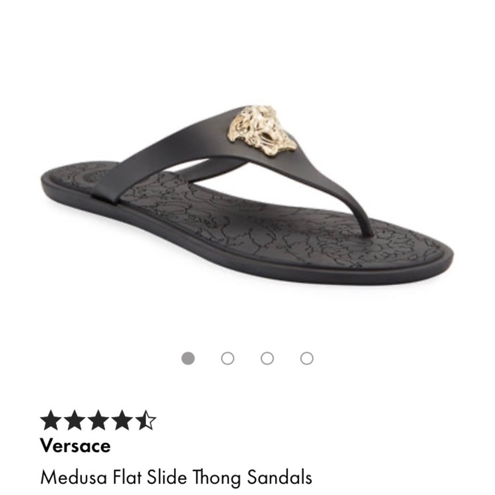 Versace Medusa rubber thong flipflops size 36.5